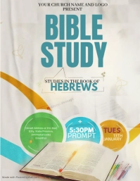 Белый Bible Study Event Flyer Template