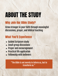White Bible Study Event Flyer Template - Page 2