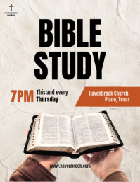 Blanco Bible Study Event Folder Template - Page 1