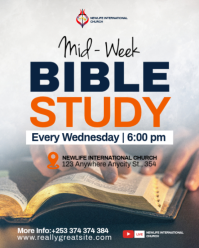 White Bible Study Event Instagram Portrait Template