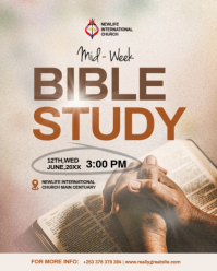 White Bible Study Event Instagram Portrait Template