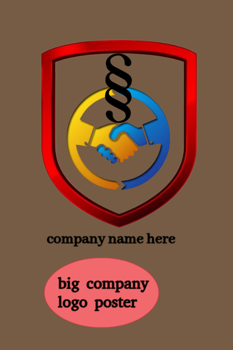 White Professional Big Company Logo Poster Template | PosterMyWall
