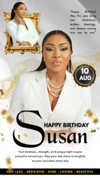 Bianco Birthday Celebration Instagram Story Template