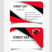 白色 Photography Business Card Instagram Post Template