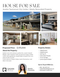 White Professional Black And White Modern House For Sale 2025 2026 2027 2028 2029 2030  Flyer (us Le template