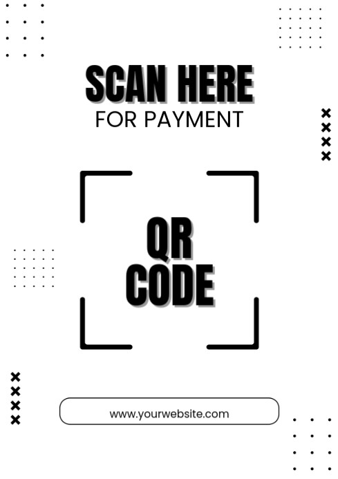 White Professional Black And White Qr Code Scan Business Flyer A4 template