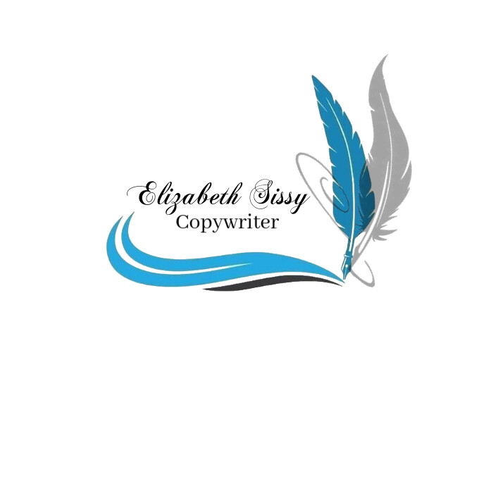 Plantilla de White Professional Blue And Black Calligraphy Copywriter ...
