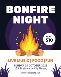 White Professional Bonfire Celebration Instagram Portrait template