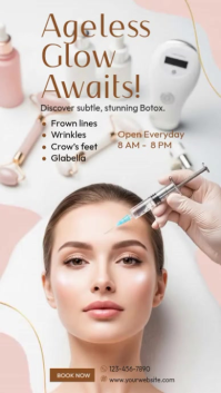 White Professional Botox Promotion Instagram Story Video Instagram-verhaal template