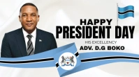 White Professional Botswana President Day Dig Digitalanzeige (16:9) template