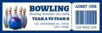 White Professional Bowling Match Ticket Twitter Banner Twitter-header template