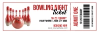 White Professional Bowling Night Twitter Banner template