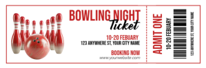 White Professional Bowling Night Twitter Banner template