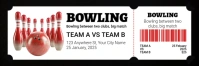 White Professional Bowling Ticket Twitter Banner template