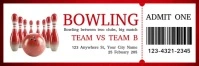 White Professional Bowling Tournament Twitter Banner template