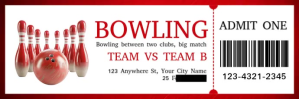 White Professional Bowling Tournament Twitter Banner template