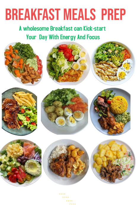 Profitional Breakfast Item Copy of White Professional Breakfast Meal Prep Post | PosterMyWall