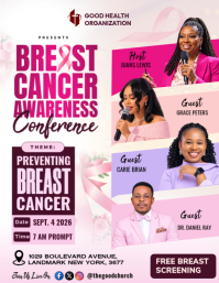 Blanc Breast Cancer Awareness Conference Flyer Template