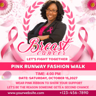 White Breast Cancer Awareness Iphosti le-Instagram Template