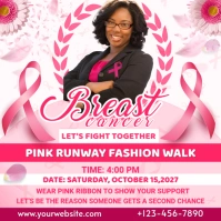 White Professional Breast Cancer  Instagram Post template