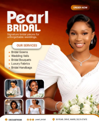 White Professional Bridal Wear Sale Flyer Instagram Portrait Video template