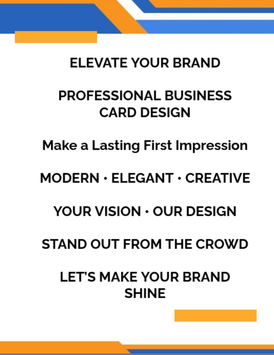 Promotional Post Card Examples Business Card Design Flyers Template | PosterMyWall