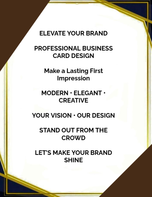 Business Card Design Flyers Template | PosterMyWall