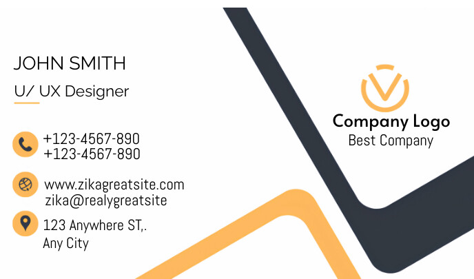 Copy of White Professional Business Card Tag | PosterMyWall
