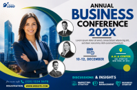 White Business Conference Póster Template
