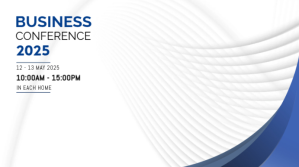 白色 Business Conference Digital Display Template