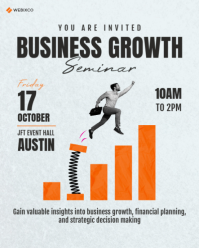White Business Growth Seminar Instagram Portrait Template - Page 1