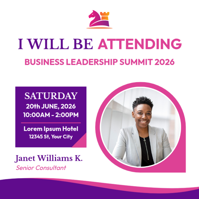 Business Leadership Summit Template | PosterMyWall