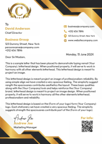 白色 Business Letterhead A4 Template