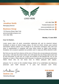 Biały Business Letterhead A4 Template