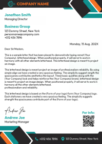 White Business Letterhead A4 Template