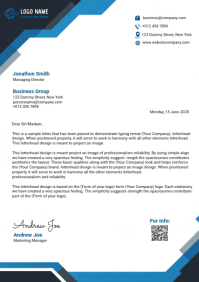 White Professional Business Letterhead A4 template