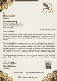 White Business Letterhead A4 Template