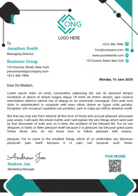 White Business Letterhead A4 Template