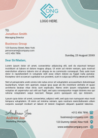 White Business Letterhead A4 Template