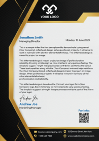 White Professional Business Letterhead A4 template