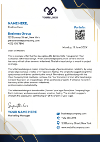 White Professional Business Letterhead A4 template