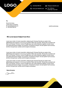Biały Business Letterhead A4 Template