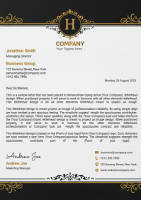 White Business Letterhead A4 Template