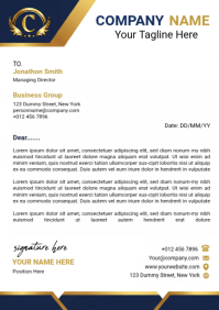 White Business Letterhead A4 Template