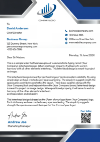 White Business Letterhead A4 Template