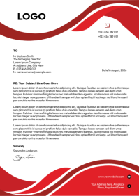 White Professional Business Letterhead A4 template