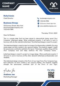 White Business Letterhead A4 Template