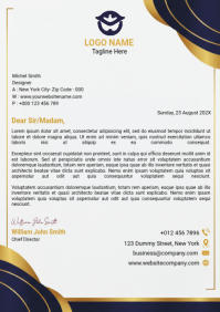 White Business Letterhead A4 Template