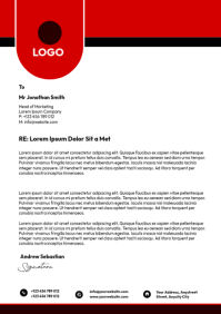 White Professional Business Letterhead A4 template