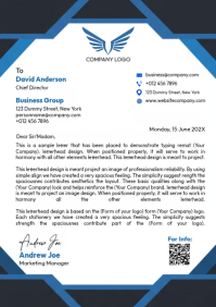 White Business Letterhead A4 Template